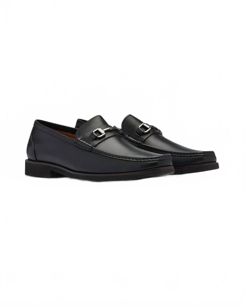 NEW PETER MILLAR men's crown rubber bit loafer in black